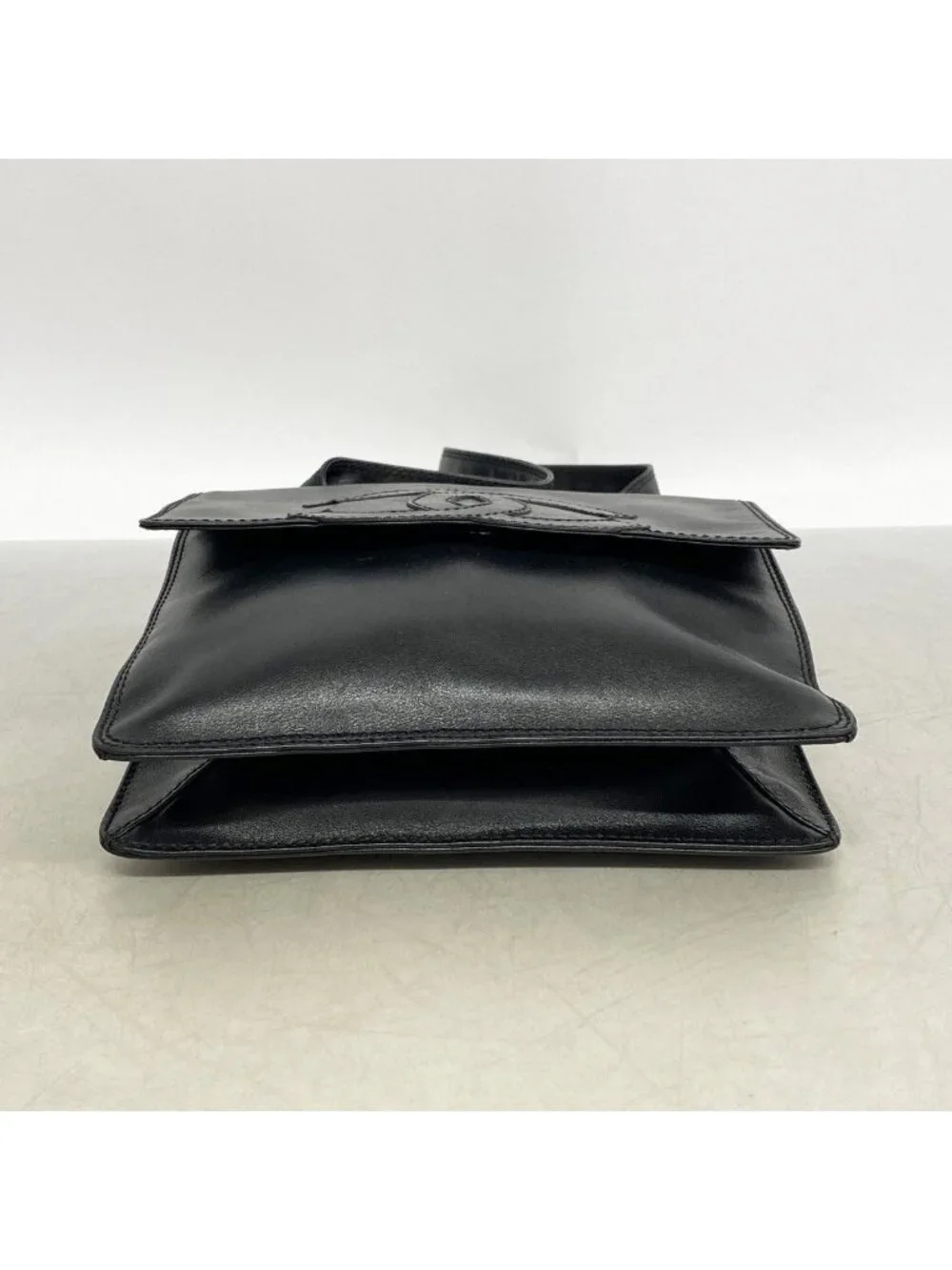 Chanel Shoulder Bag Lambskin Black Gold